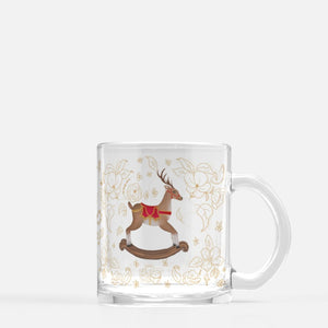 Christmas Deer Glass Mug
