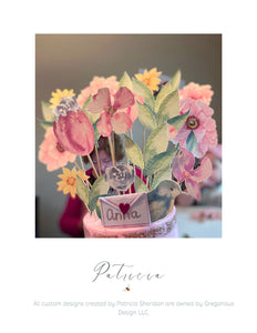 DIY Printable Floral Cake Topper Bouquet