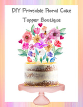Load image into Gallery viewer, DIY Printable Floral Cake Topper Bouquet
