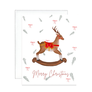 Rocking Horse Christmas Greeting Card